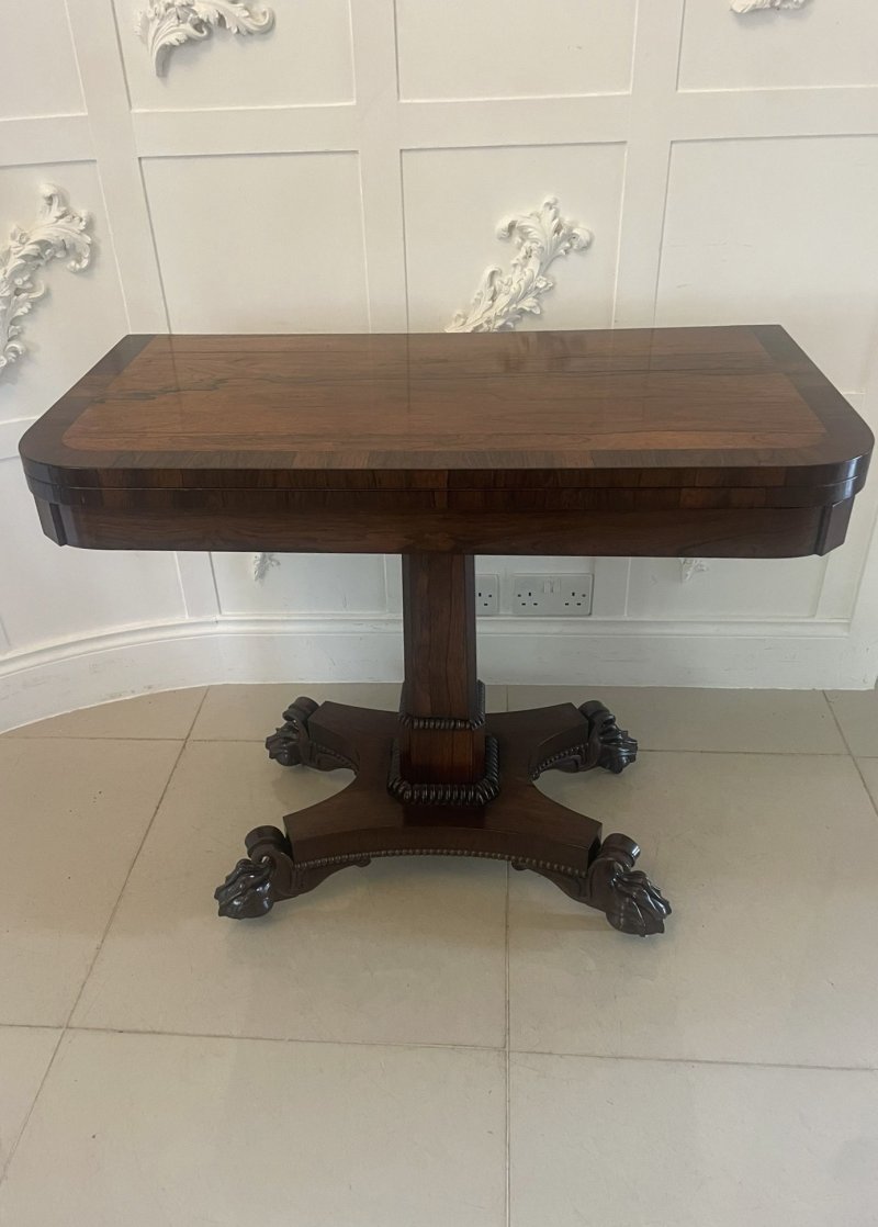 Quality Antique William IV Rosewood Card/Side Table